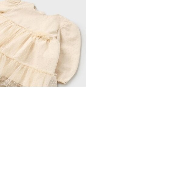 NWT - Mayoral Baby Toddler Girl Tulle Dress Cream - Picture 5 of 11